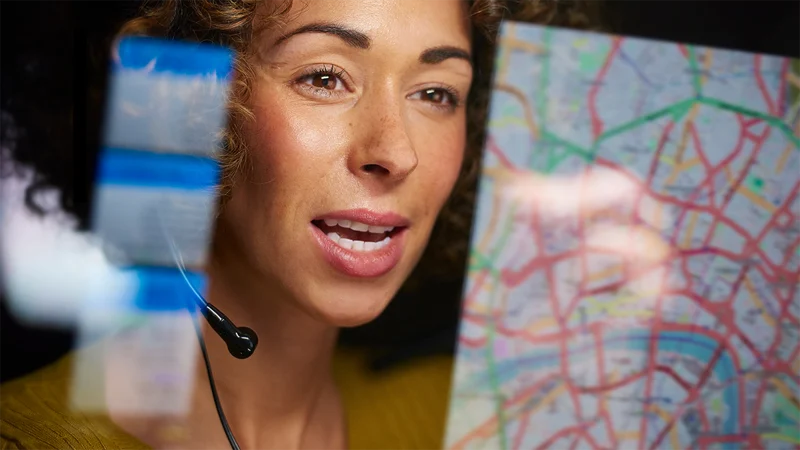 A dispatch manager monitoring live maps